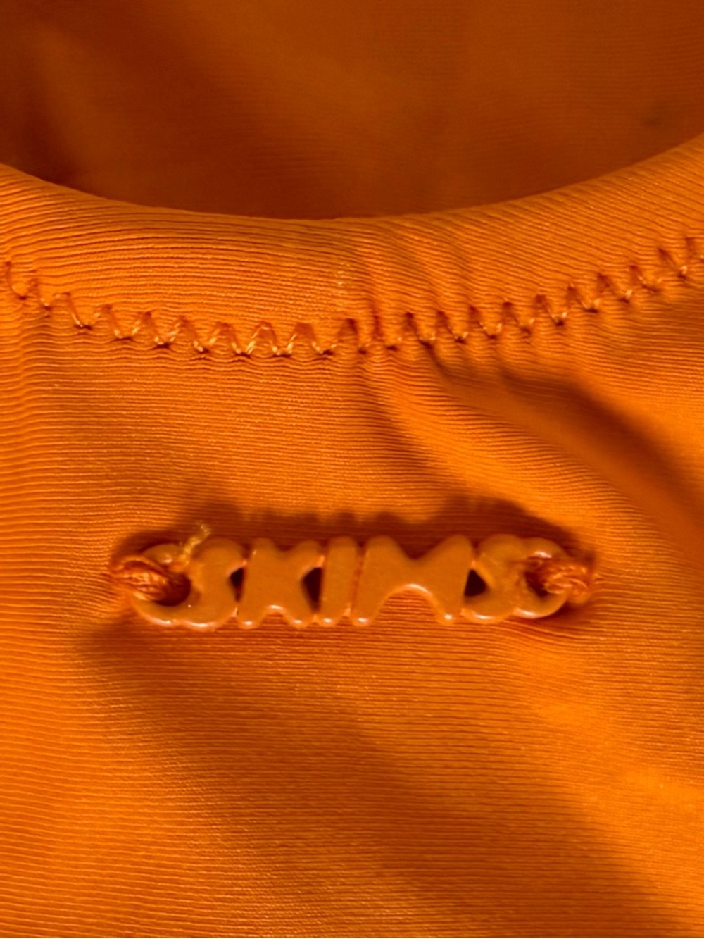 SKIMS Signature Swim High Neck One Piece - NWT - M - Tangerine - Picture 6 of 9